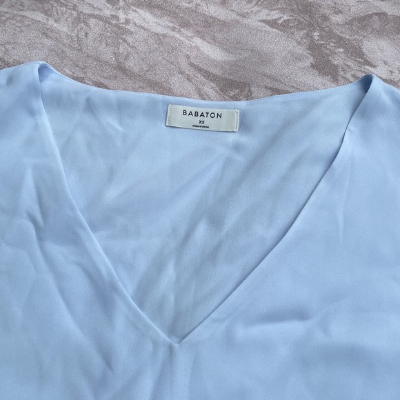 Aritzia Babaton Pastel Blue Murphy Long Office Sleeveless Top NWT - Picture 4 of 8